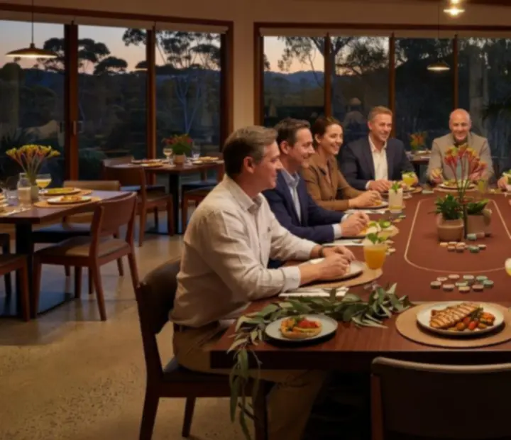Themed poker evening with seasonal dishes and symbolic chips on the table
